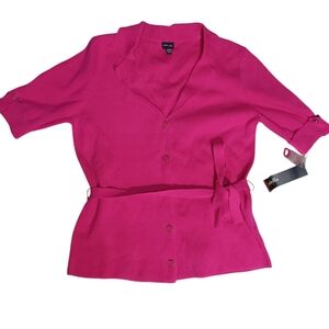 Pink Button-Up Women's Top